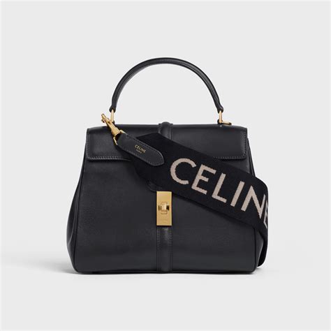 celine long strap black|Celine long straps.